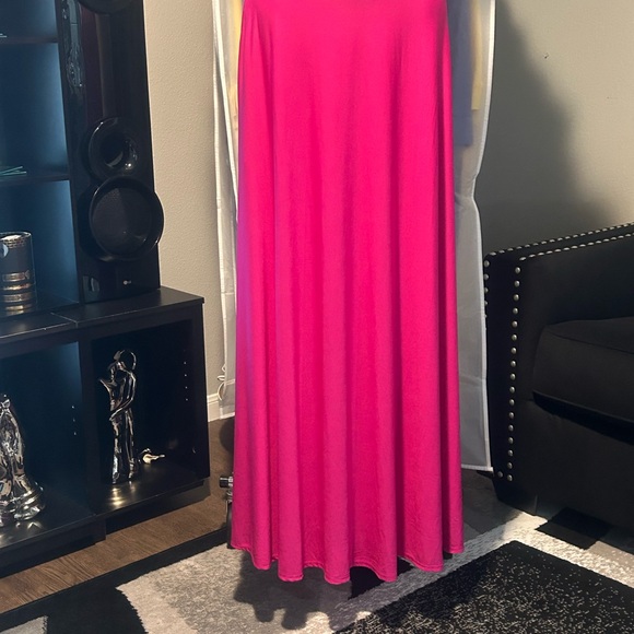 Plus Size - 2 pc Fuchsia Skirt Set - Picture 4 of 4
